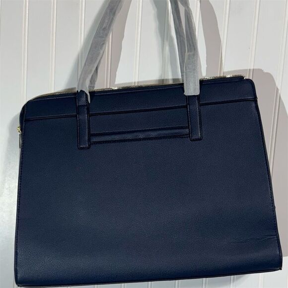 London Fog Sophia Pebble Tote Bag Navy Blue NWT 100th Anniversary MSRP $118 - Picture 7 of 10